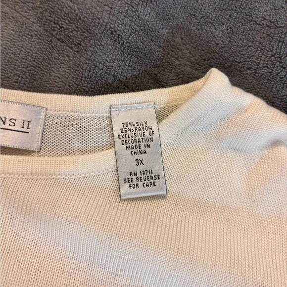 Silk Valerie Stevens Ivory Floral Cardigan Set - Picture 6 of 10